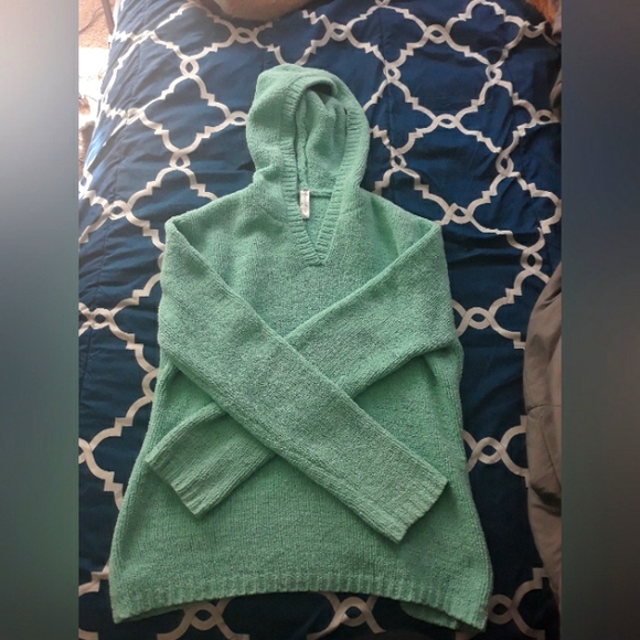 Mint Knit Hooded Sweater - Picture 1 of 3